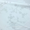 Polyester Spandex Woven White Floral Jacquard Satin Fabric